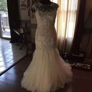 David Tutera Style 116222 Size 12 Lt Gold/Stone